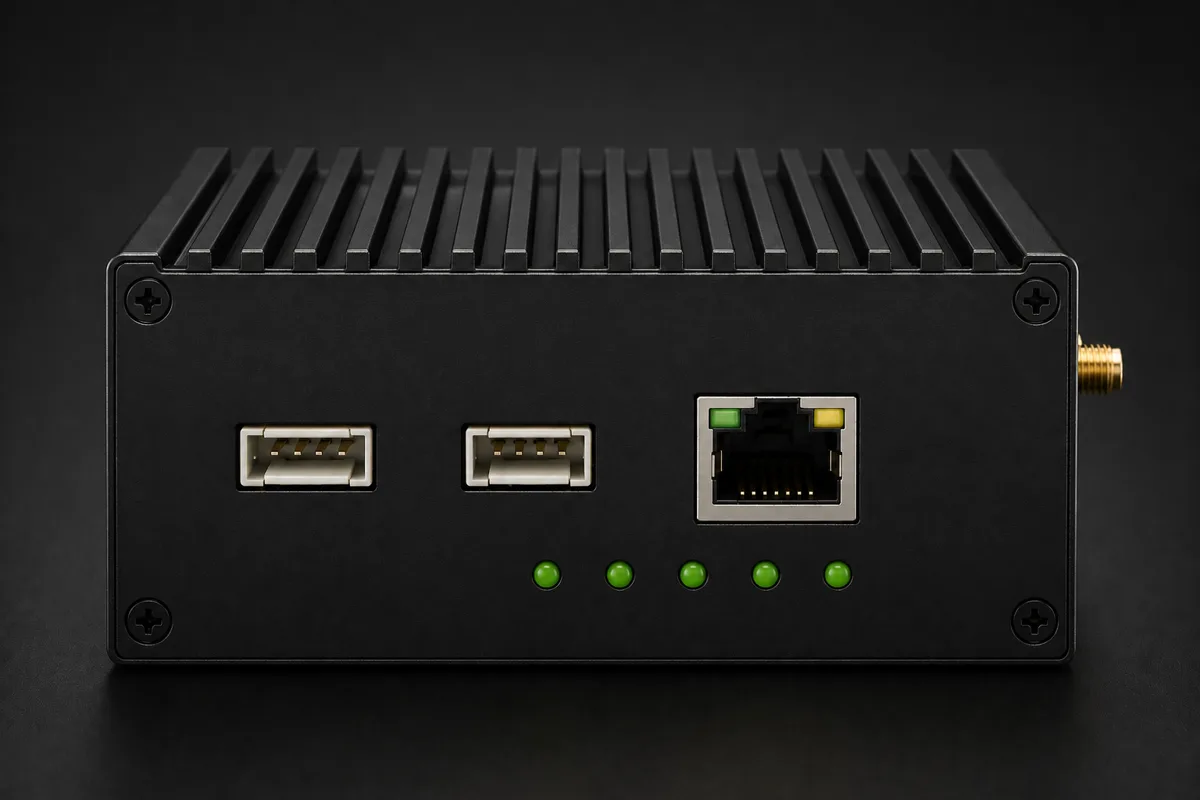Front connector close-up of Rebhu Radio CY-2