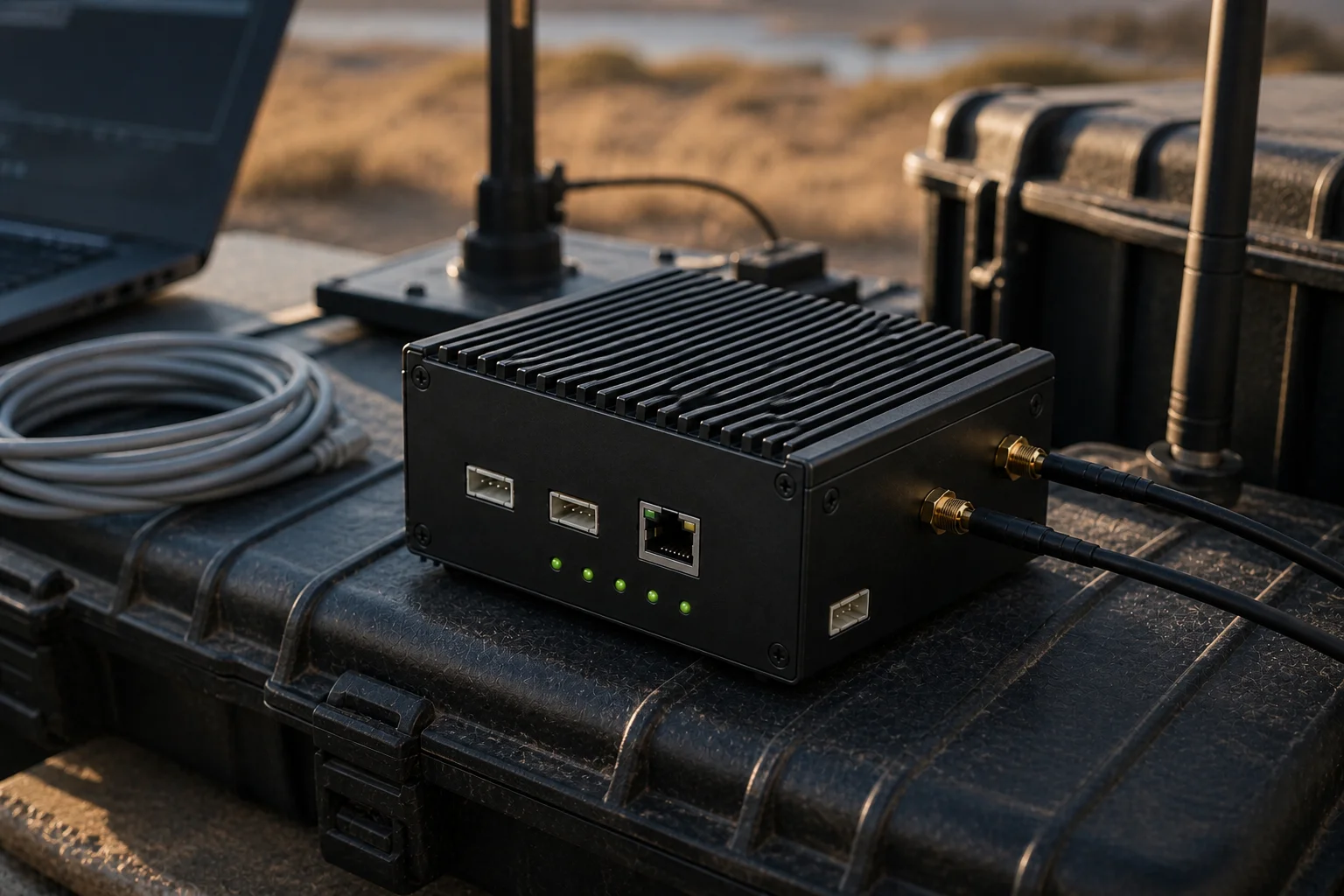Rebhu Radio CY-2 in an outdoor deployment setup