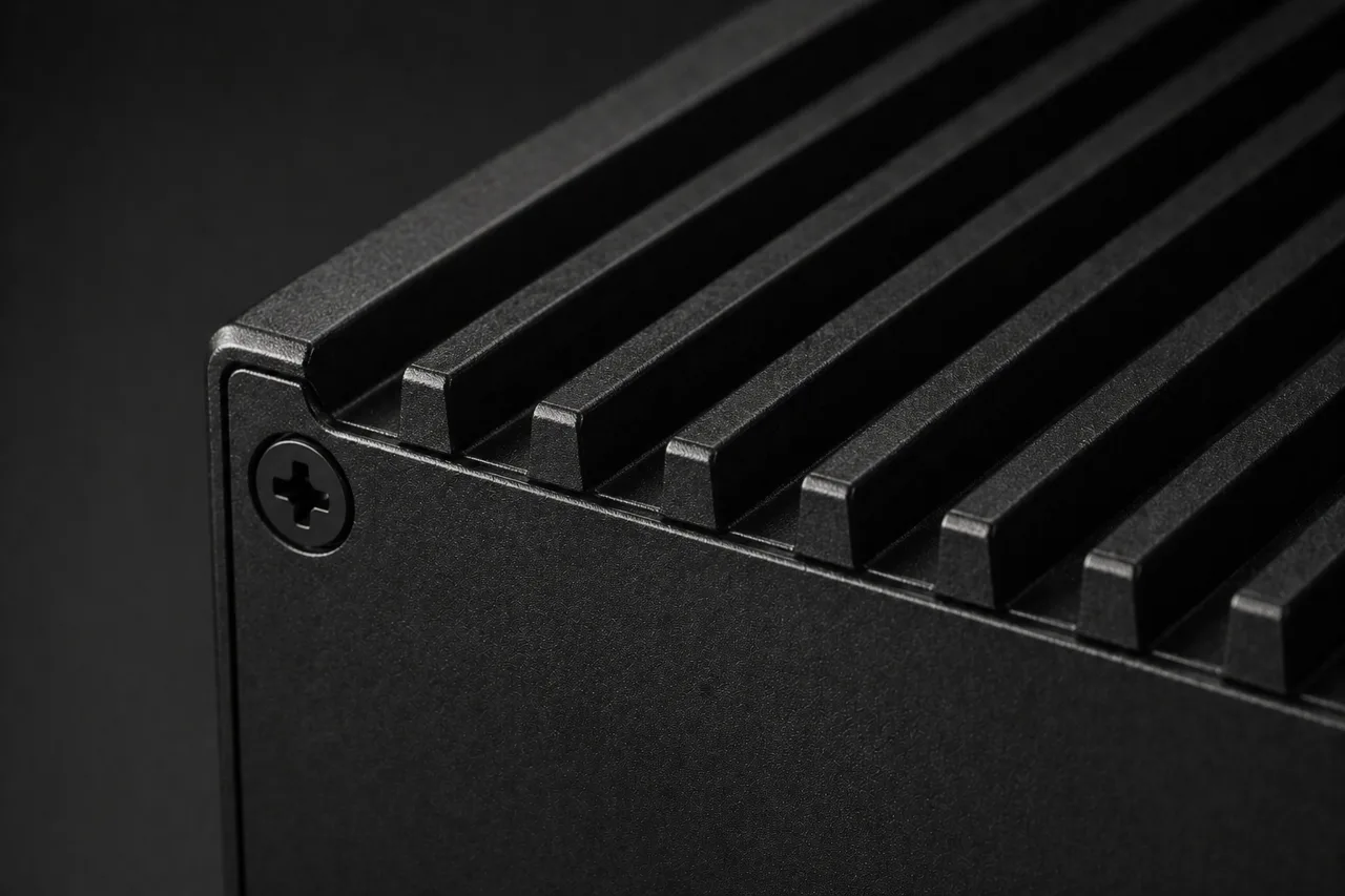 Enclosure fin detail of Rebhu Radio CY-2